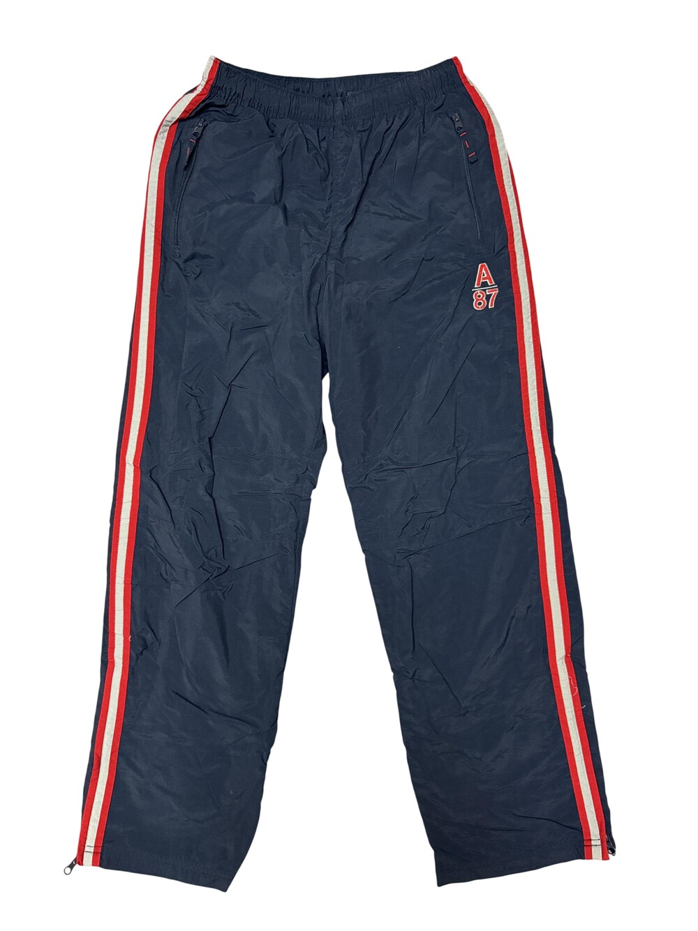 Aeropostale Track Pants Mens Small Blue A87 Lined baggy Elastic Waist